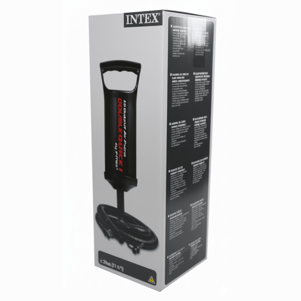 Одноместный надувной матрас Intex 64756 в комплекте ручной насос, велюровый, 76x191x25 см Dura-Beam до 136 кг синий id_29333 фото