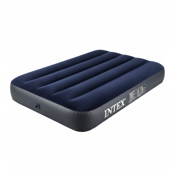 Одномісний надувний матрац Intex 64756 велюровий 76 x 191 x 25 cм, Dura-Beam, до 136кг, синій 2472511814 фото