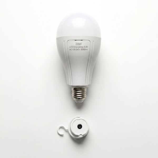 Аварийная лампочка аккумуляторная 20W E27 LED лампа со съемными аккумуляторами 18650 и подвесным колпачком с кнопкой 2472511807 фото