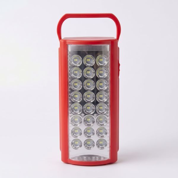 Аварійний акумуляторний ліхтар Almina MX-2606L світлодіодний з функцією Power Bank (24 LED, 6V 4Ah) для дому та кемпінгу червоний id_48013 фото