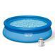 Надувний басейн Intex 28122 Easy Set 305х76 см круглий сімейний великий синій з фільтр-насосом 1250 л/год для дачі та двору 42376 фото 1