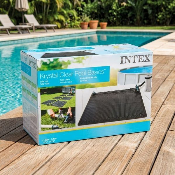 Сонячний колектор для басейну Intex 28685 (120х120 см) сонячний килимок-нагрівач води для каркасних басейнів 150596 фото